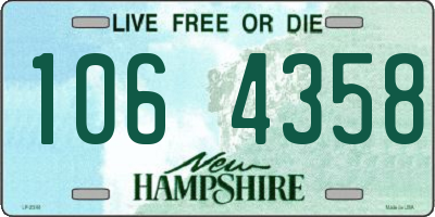 NH license plate 1064358