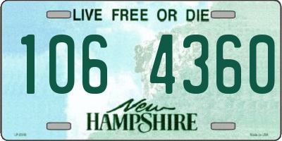 NH license plate 1064360