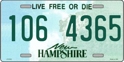 NH license plate 1064365
