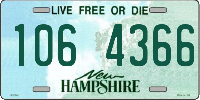 NH license plate 1064366