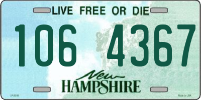 NH license plate 1064367