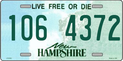NH license plate 1064372