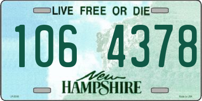 NH license plate 1064378