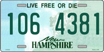 NH license plate 1064381