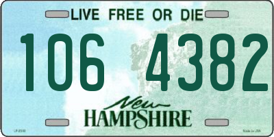 NH license plate 1064382