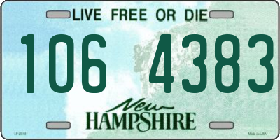 NH license plate 1064383
