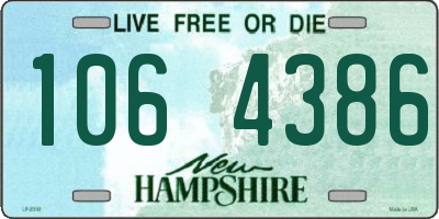 NH license plate 1064386