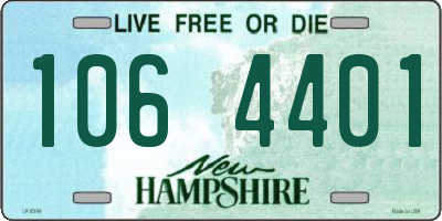 NH license plate 1064401