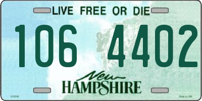 NH license plate 1064402