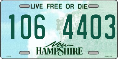 NH license plate 1064403