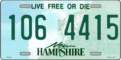 NH license plate 1064415