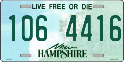 NH license plate 1064416