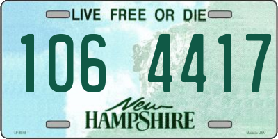 NH license plate 1064417