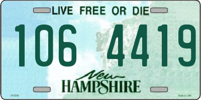 NH license plate 1064419