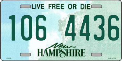 NH license plate 1064436