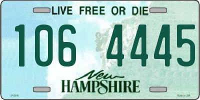 NH license plate 1064445