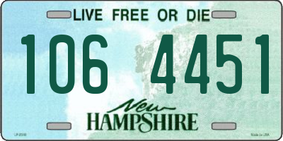 NH license plate 1064451