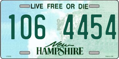 NH license plate 1064454