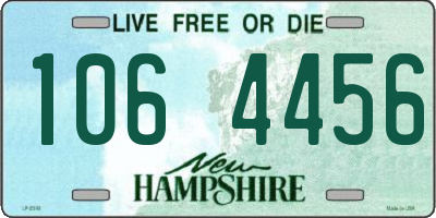 NH license plate 1064456