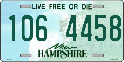 NH license plate 1064458