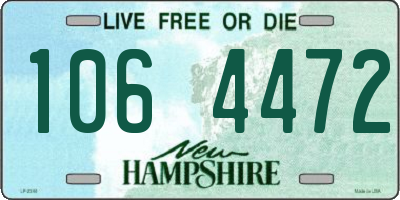 NH license plate 1064472