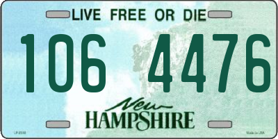 NH license plate 1064476