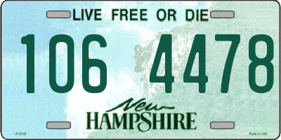 NH license plate 1064478