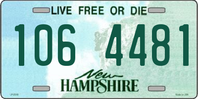 NH license plate 1064481