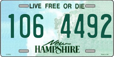 NH license plate 1064492