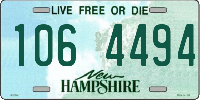 NH license plate 1064494