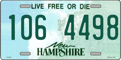 NH license plate 1064498