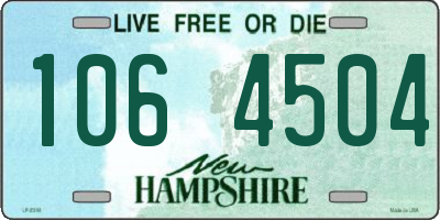 NH license plate 1064504