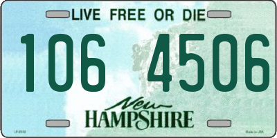 NH license plate 1064506