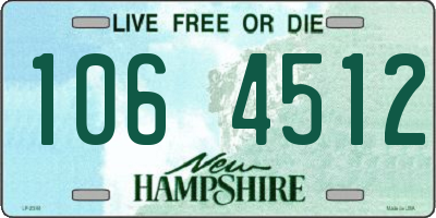 NH license plate 1064512