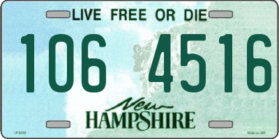 NH license plate 1064516