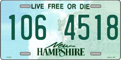 NH license plate 1064518