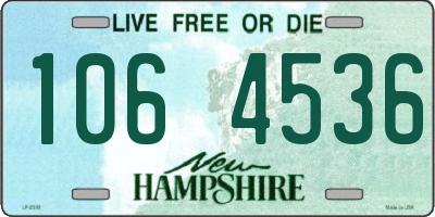 NH license plate 1064536