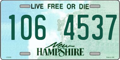 NH license plate 1064537