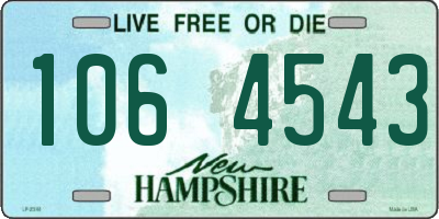 NH license plate 1064543