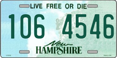 NH license plate 1064546