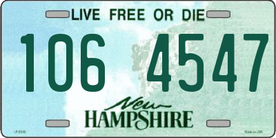 NH license plate 1064547
