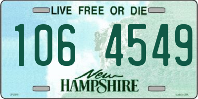 NH license plate 1064549