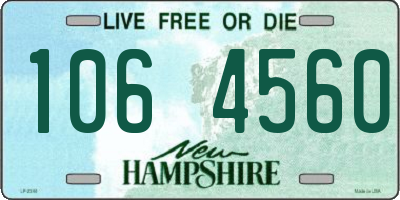 NH license plate 1064560
