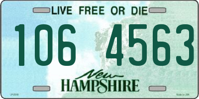 NH license plate 1064563