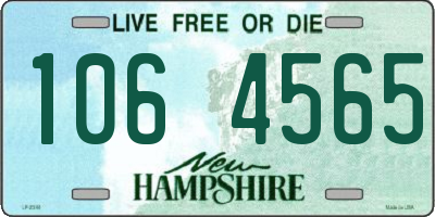 NH license plate 1064565