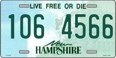 NH license plate 1064566