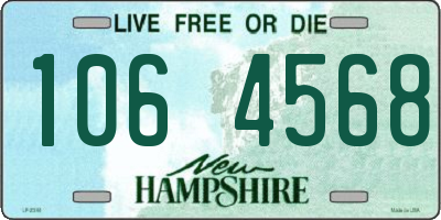 NH license plate 1064568