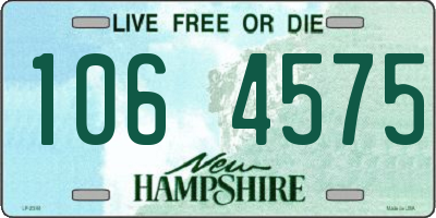 NH license plate 1064575