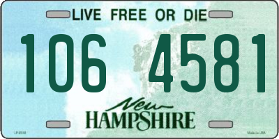NH license plate 1064581