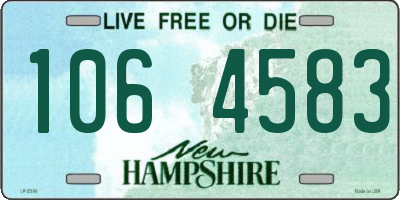 NH license plate 1064583